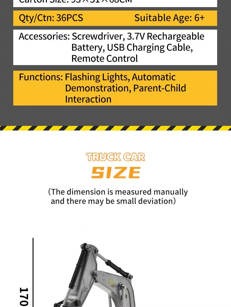 Heavy Construction Remote Control Excavator Toys Kids