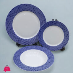 Heirloom Vintage Bone China 18 Pieces Plate Set