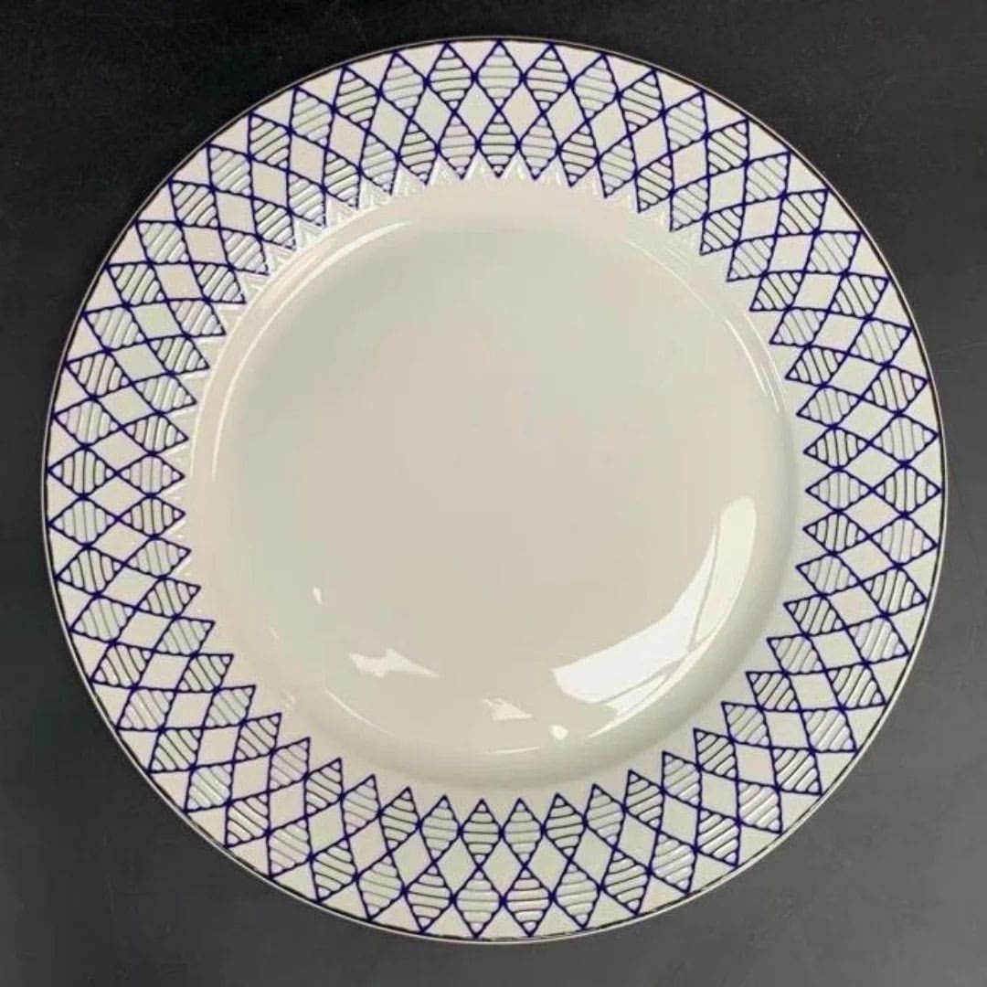 Heirloom Vintage Bone China 18 Pieces Plate Set