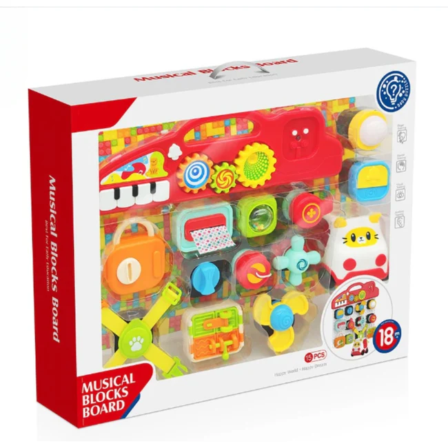 Huanger Musical Blocks Board Musical Activity Busy Board