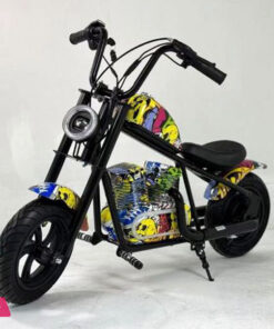 Kids Electric 24V 180W Scooter Mini Harley Electric Scooter Electric Fat Tire Scooter 5-12 Years Kids Smoke Option - Image 4