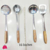 Kitchen Cooking Spoon Wooden Handle 16 Inches