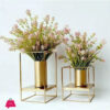 Metal Frame Flower Vase Set Of 2