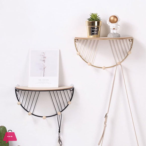 Nordic Style D Shape Wall Hanging Shelf ( Living Room Decoration )