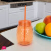 Pineapple Straw Cup Soft Drink Glass 650Ml 2 Pineapple Straw Cup Soft Drink Glass 650Ml