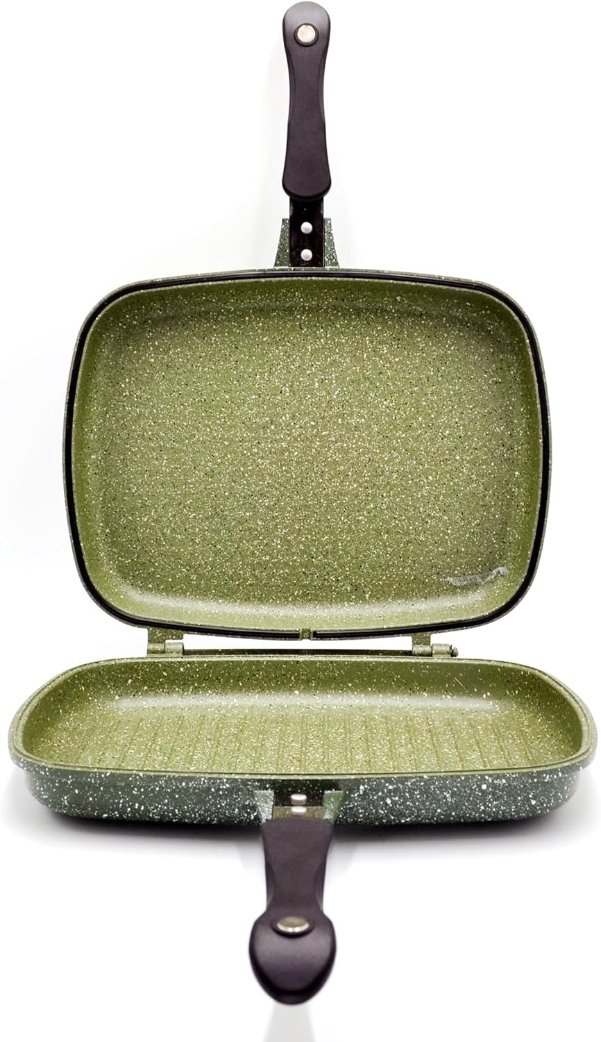 Prestige Double Fry Pan Double-Sided Non-Stick Griddle Pan Foldable Flipping Grill Frying Pan 32Cm - 80973