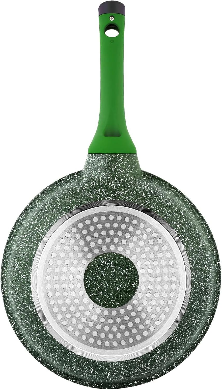 Prestige Essentials Granite 7 Piece Non-Stick Cast Aluminium Cookware Sets Induction Base - Green - 80960