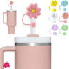  Stanley Straw Cover Silicone Straw Cover 3D Flower