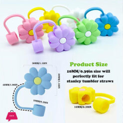  Stanley Straw Cover Silicone Straw Cover 3D Flower
