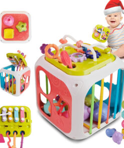 Shape Sorting Box 7 In 1 Sensory Toy For Babies