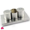 Stainless Steel Salt And Pepper With Toothpick Holder 2 Stainless Steel Salt And Pepper With Toothpick Holder