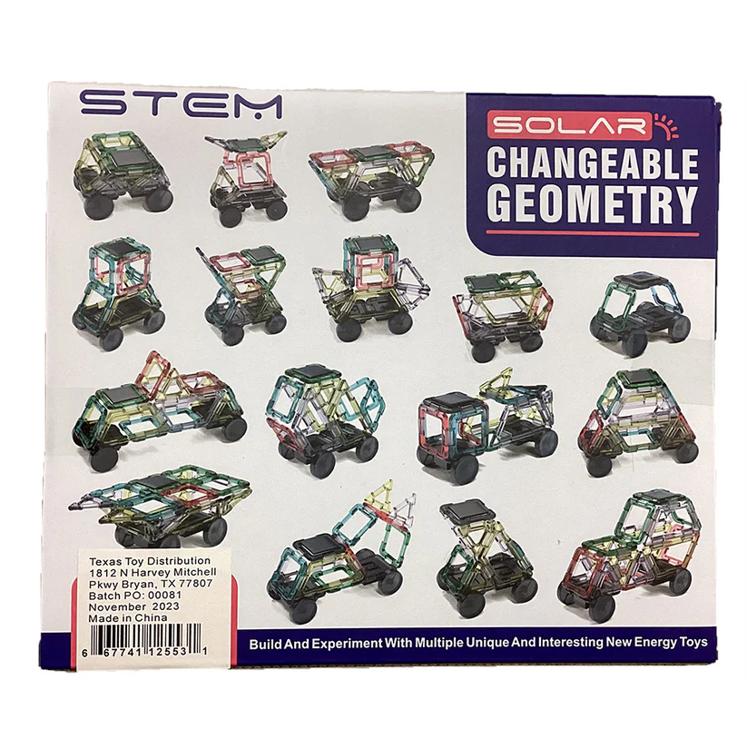 Stem Solar Car Diy Geometry Construction Kit 62Pcs