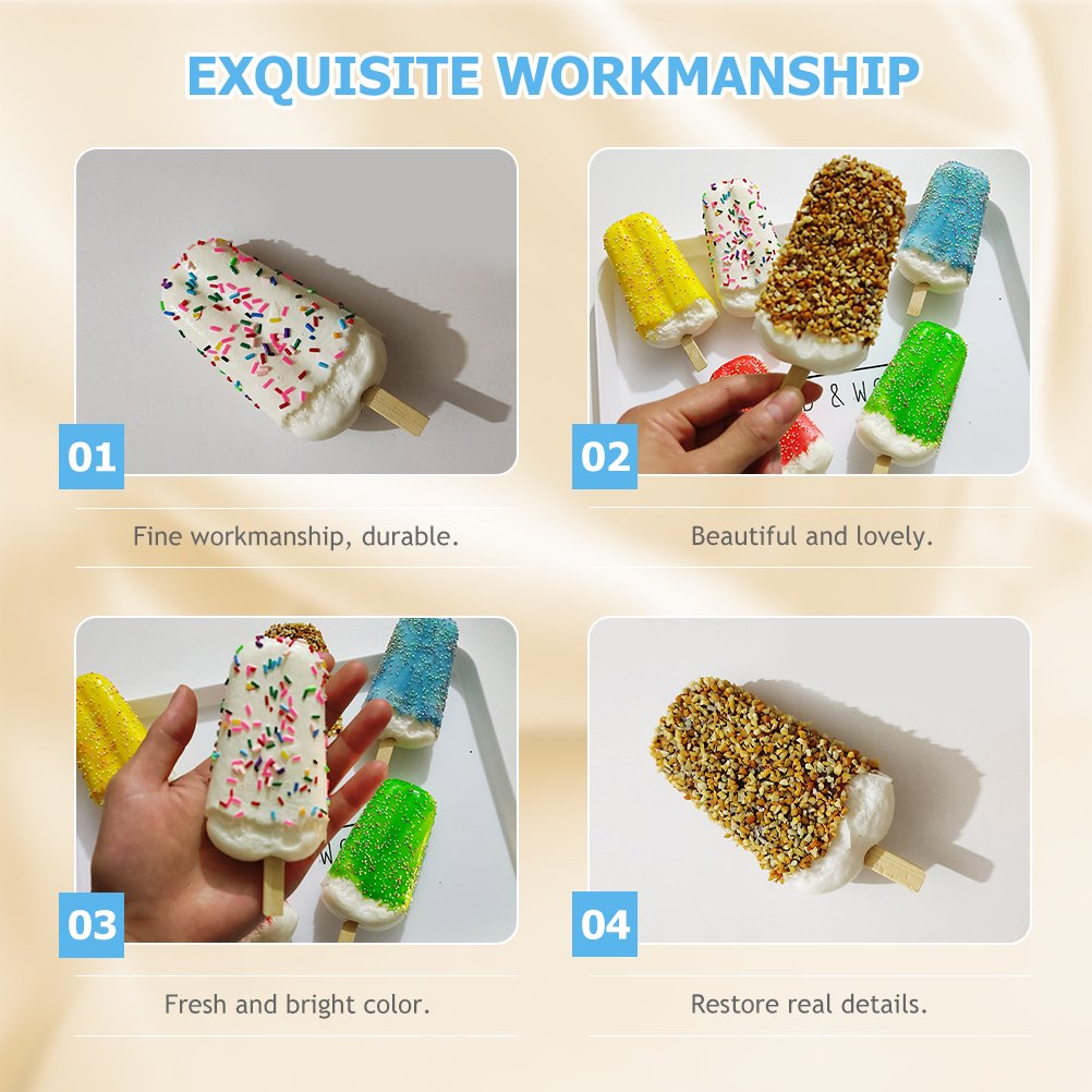 1 Piece Squishy Fridge Magnets, Cute Magnets, Fake Donuts Refrigerator Decoration Bakery Dessert Photo Magnet, Realistic Artificial Ice-Cream Fridge Magnet