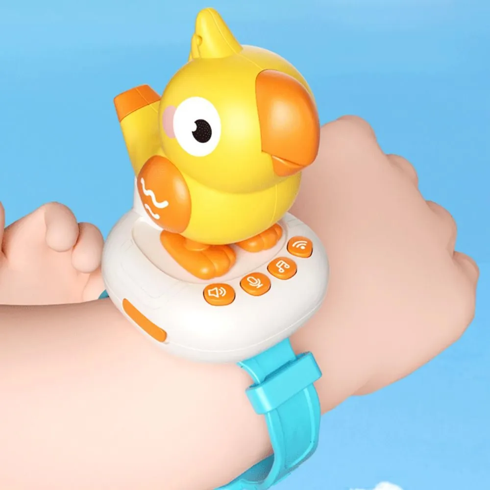 The Smart Electronic Toy For Children Cuckoo Parrot Is Equipped With Artificial Intelligence And Can Be Controlled By Voice And Dialogue