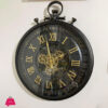 Vintage Design Moving Mechanism Wall Clock - Black - 60 × 75 Cm