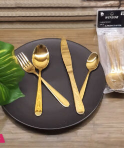 Winsor Tableware Stainless Steel Fruit Fork Golden (Pack of 6)