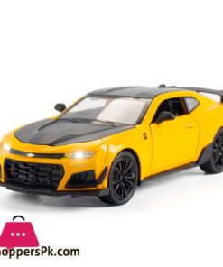 1/24 Alloy Die Cast Camaro Sports Car Model Toy Vehicle Simulation Sound Light Pull Back Collection Toys For Children - Image 2