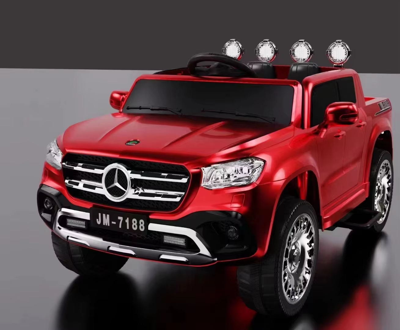 12V Mercedes Ride On Car Kids Electric 4X4 Rechargeable Children Pickup Electric Cars Remote Control With Leather Seat