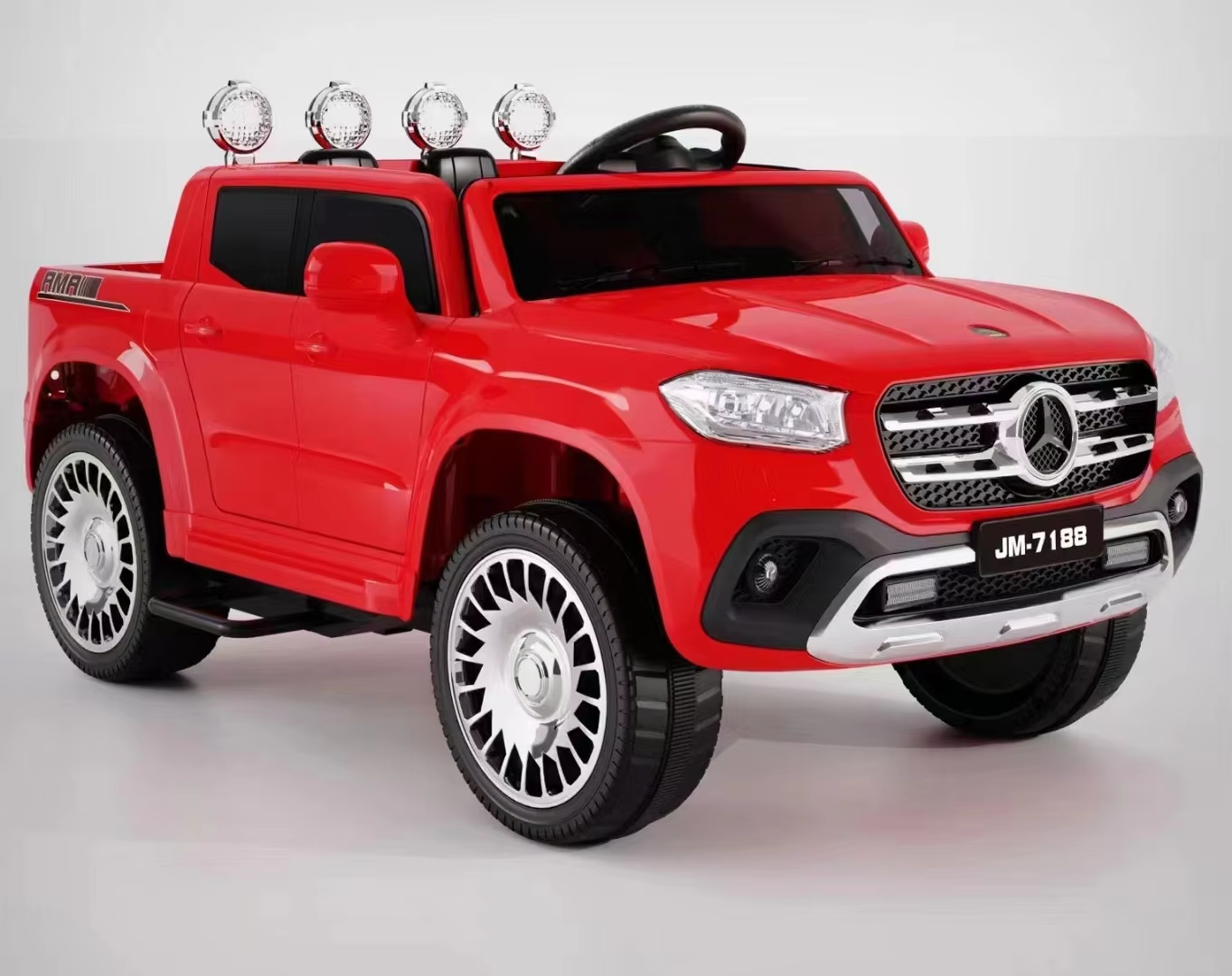 12V Mercedes Ride On Car Kids Electric 4X4 Rechargeable Children Pickup Electric Cars Remote Control With Leather Seat