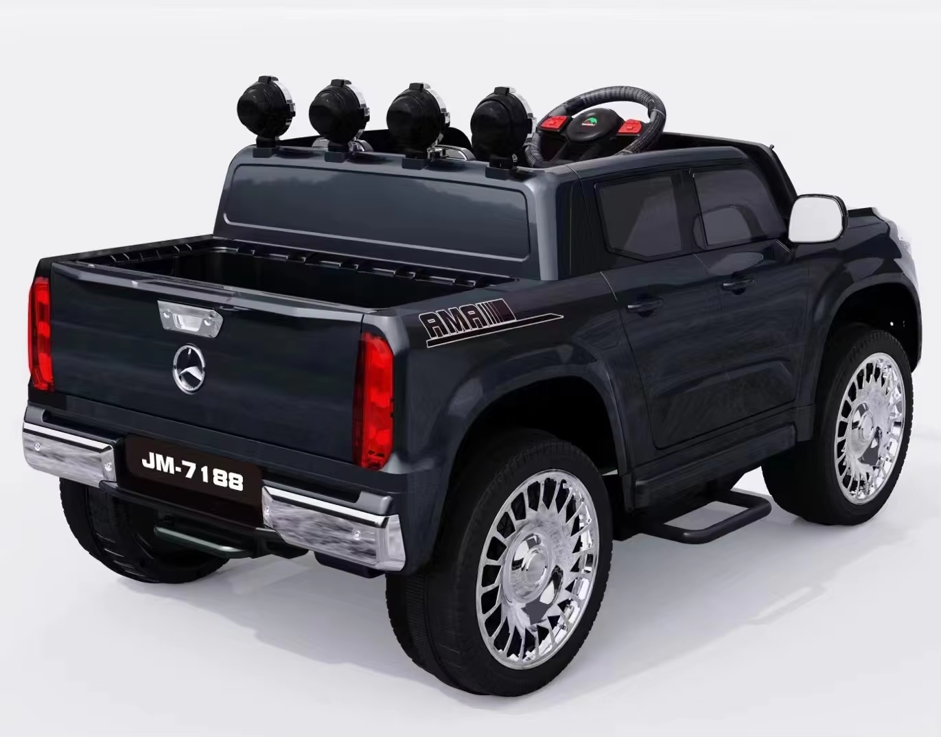 12V Mercedes Ride On Car Kids Electric 4X4 Rechargeable Children Pickup Electric Cars Remote Control With Leather Seat