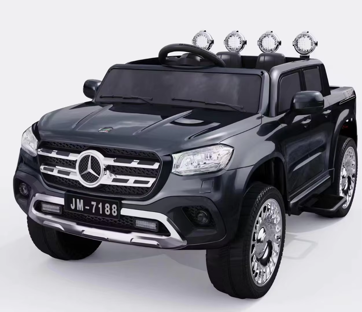 12V Mercedes Ride On Car Kids Electric 4X4 Rechargeable Children Pickup Electric Cars Remote Control With Leather Seat