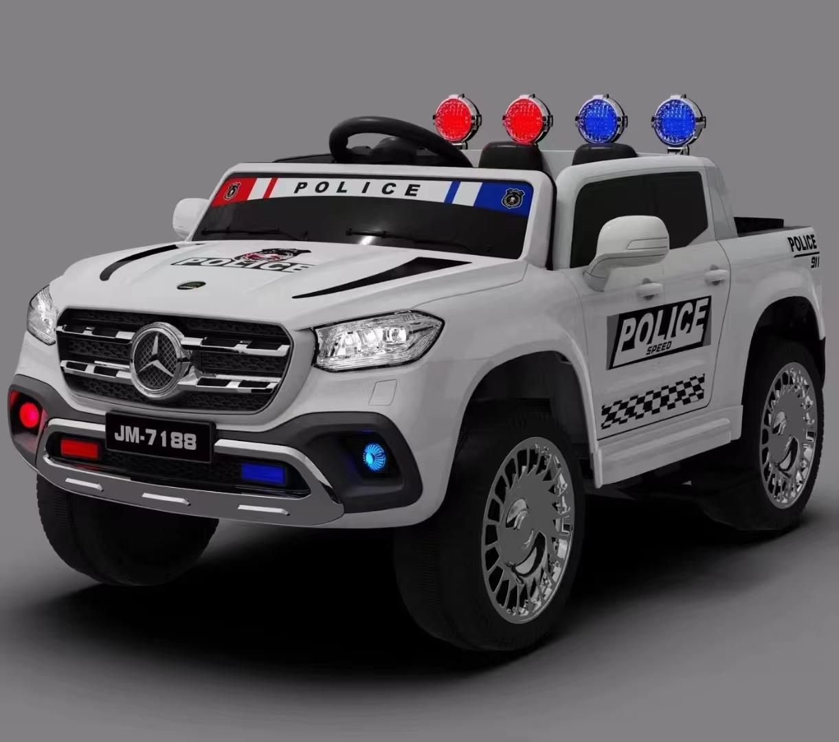 12V Mercedes Ride On Car Kids Electric 4X4 Rechargeable Children Pickup Electric Cars Remote Control With Leather Seat