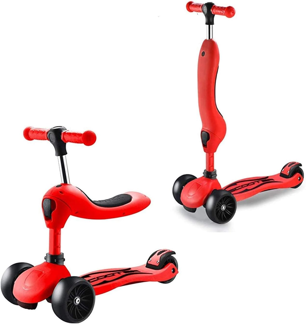 2-In-1 Kids Toddler Scooter With Removable Seat 3 Wheel Scooter For Boys Girls Adjustable Height Extra Wide Deck Scooter 2-8 Years Kids 10 2-In-1 Kids Toddler Scooter With Removable Seat 3 Wheel Scooter For Boys Girls Adjustable Height Extra Wide Deck Scooter 2-8 Years Kids