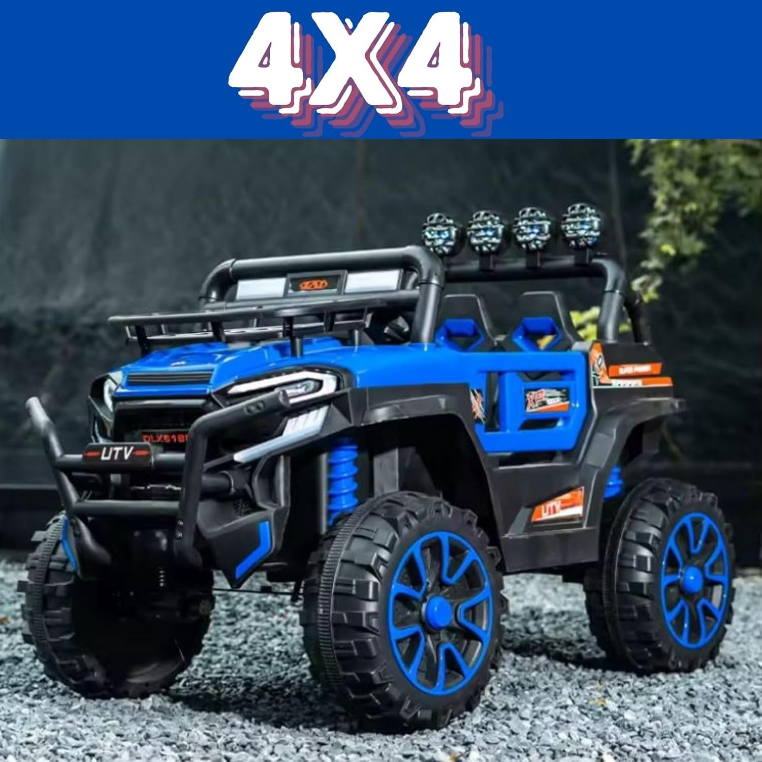 2 Seater Utv Mx 4X4 Battery Operated Electric Jeep For 2-12 Years Kids
