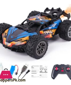 2.4G Remote Control Cars RC Car Electric Led Lights 4WD Stunt Climbing Cars with Spray Toys for Boys Kids Children Gift