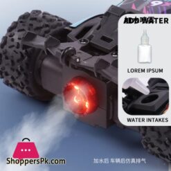 2.4G Remote Control Cars Rc Car Electric Led Lights 4Wd Stunt Climbing Cars With Spray Toys For Boys Kids Children Gift