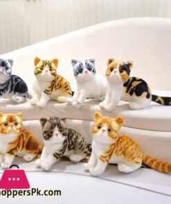 26cm Lifelike Cats Plush Toy Simulation American Shorthair Stuffed Doll Cute Kitty Pet Toys Kids Home Decor Girls Birthday Gifts
