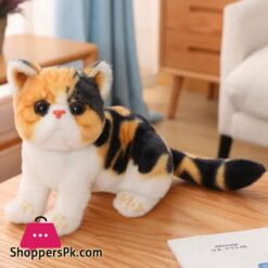 26Cm Lifelike Cats Plush Toy Simulation American Shorthair Stuffed Doll Cute Kitty Pet Toys Kids Home Decor Girls Birthday Gifts