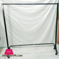 6 Ft Cloth Hanging Trolley Stand With Wheels