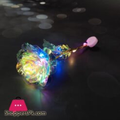 Artificial Flowers Foil Plated Gold Rose Flowers Luminous Rose Wedding Decor Valentine'S Day Gift Uniques Gifts For Girls