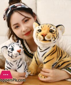 Outlier 23Cm Simulation Baby Tiger Plush Toy Stuffed Soft Wild Animal Forest Tiger Pillow Dolls For Kids Birthday Gift