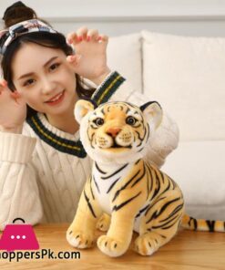 Outlier 23Cm Simulation Baby Tiger Plush Toy Stuffed Soft Wild Animal Forest Tiger Pillow Dolls For Kids Birthday Gift