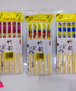 Bamboo Chopsticks Flower Printed 10 Pairs