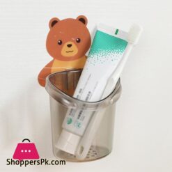 Bear Hug Storage Cup Punch-Free Drainable Multifunctional Toothbrush Holder