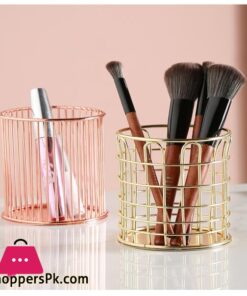 Chic Metallic Gold Desk Organizers And Accessories Pen And Pencil Holder For Office Make-up Brush Holder