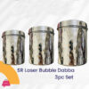 Classic Kitchenware Stainless Steel Indian Laser Bubble Dabba 3 Pcs 7-8-9 Inch