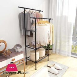 Clothes Rails Heavy Duty Garment Racks For Hanging Clothes With Shelves Double Rods Shape 1