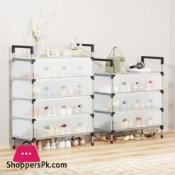 Dustproof Shoes Rack Shoes Shelf Diy Assemble Space-Saving Shoe Cabinet - 6 Layer