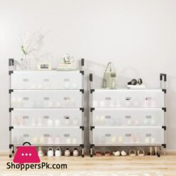 Dustproof Shoes Rack Shoes Shelf Diy Assemble Space-Saving Shoe Cabinet - 6 Layer