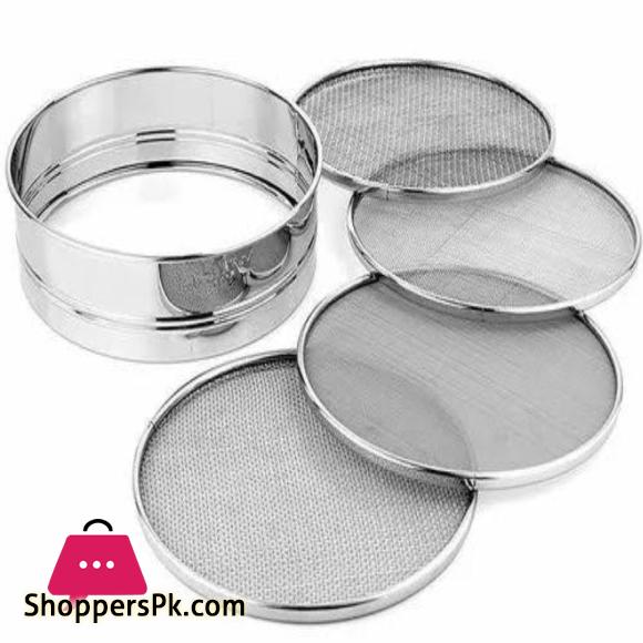 Flour Sieve Sifter Kitchen Colander Stainless Steel 4 In 1 4 Flour Sieve Sifter Kitchen Colander Stainless Steel