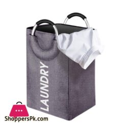 Foldable Handheld Laundry Basket Toy Storage Basket With Ring Padded Aluminum Handle