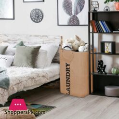 Foldable Handheld Laundry Basket Toy Storage Basket With Ring Padded Aluminum Handle