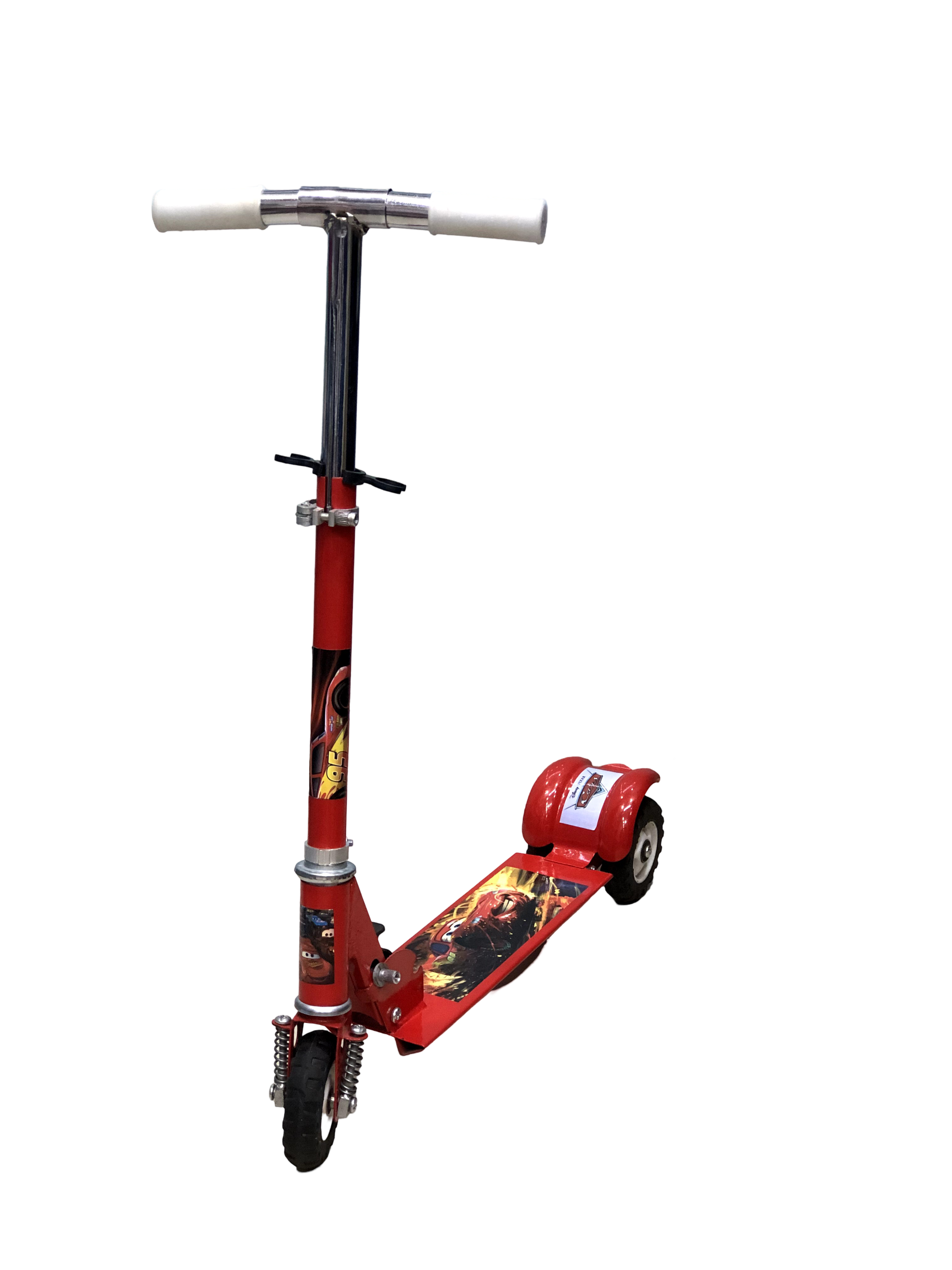 Shopino Kids Scooter Foldable - Black &Amp; Transparent Wheel - Bacchon Ki Scooty - Adjustable Height - 2-8 Years Kids