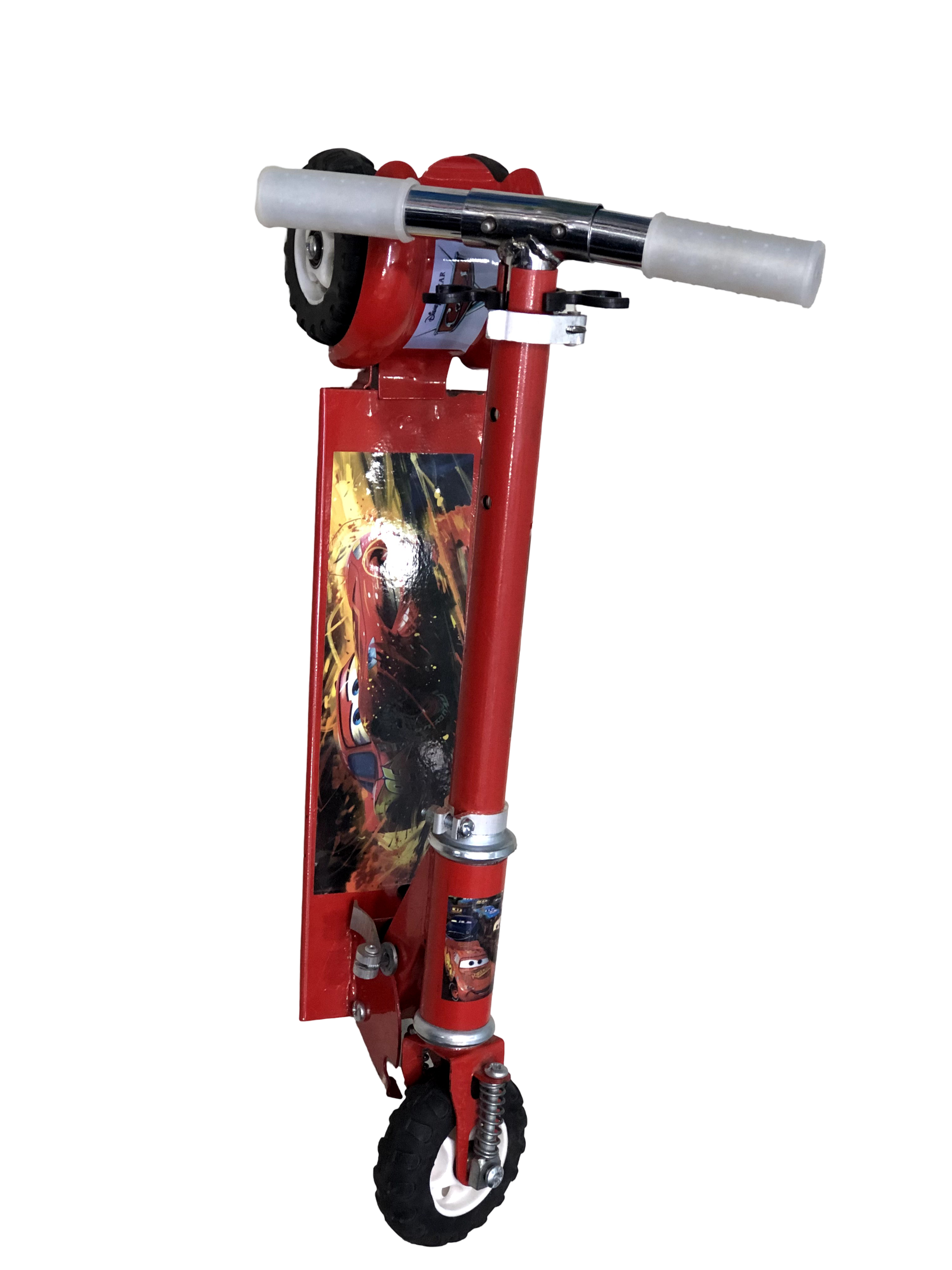 Shopino Kids Scooter Foldable - Black &Amp; Transparent Wheel - Bacchon Ki Scooty - Adjustable Height - 2-8 Years Kids