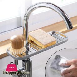 Kitchen Towel Rack For 16 27Cm Pipe Sink Storage Rack Sponge Holder Steel Soap Organizer Kitchen Storage