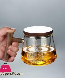 Luxury Glass Filter Kawa Teacup Office Exquisite Tea Cups Heat Resistant Infuser Teaware - 450ML
